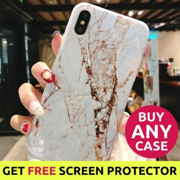 GoByte Accessories - NEW iPhone X/XS/7/8/Plus Granite Stone Marble Case